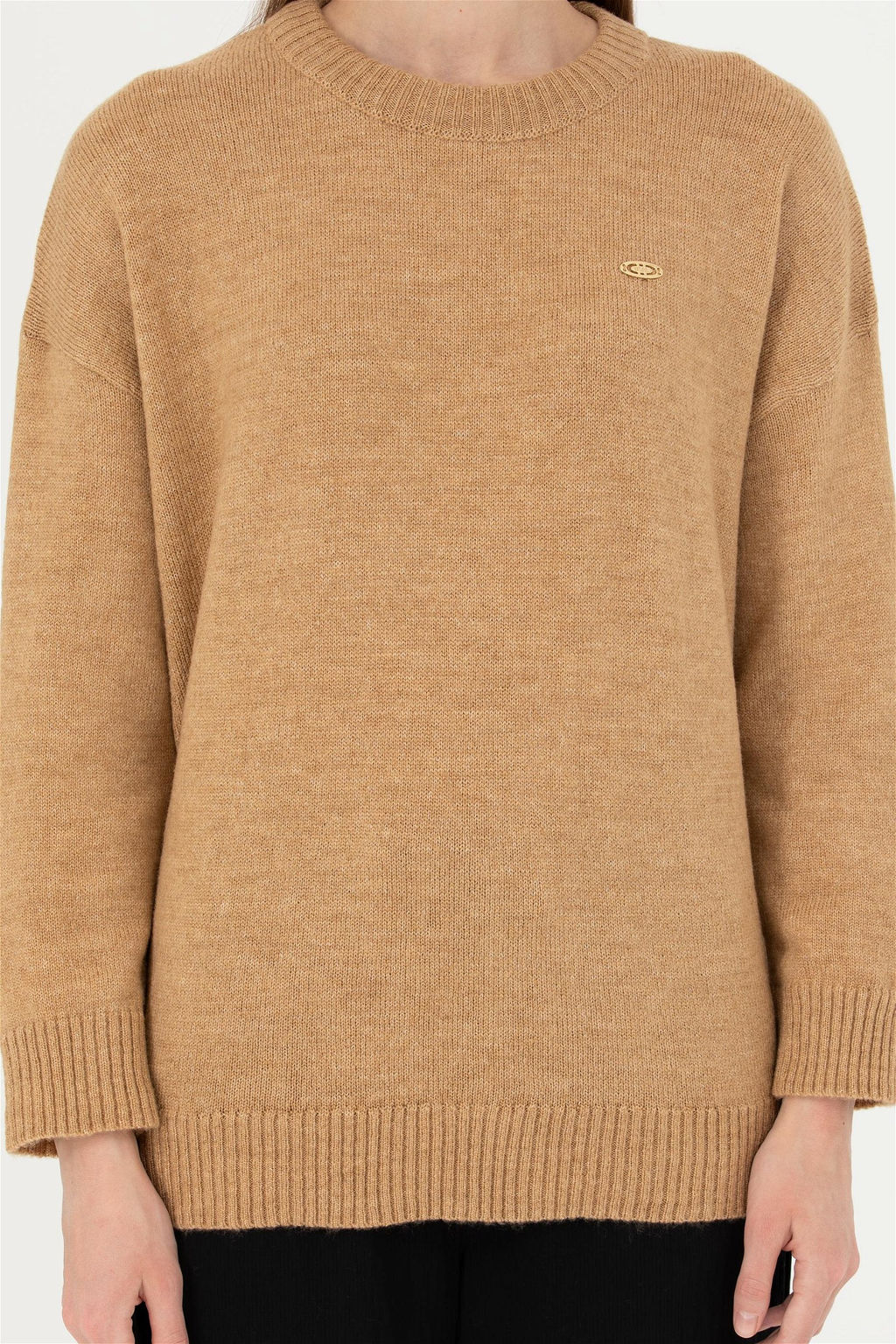 Женский свитер песочного меланжа - U.s. polo assn фото 6