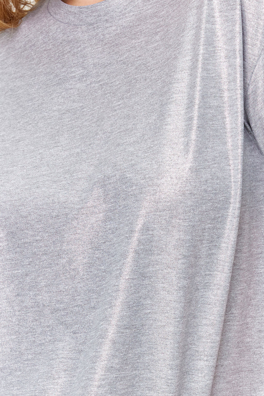 Trendyolmilla Alt?n Varak Bask?l? Regular/Normal Kal?p Orme Bluz TWOSS24BZ00097  фото 11