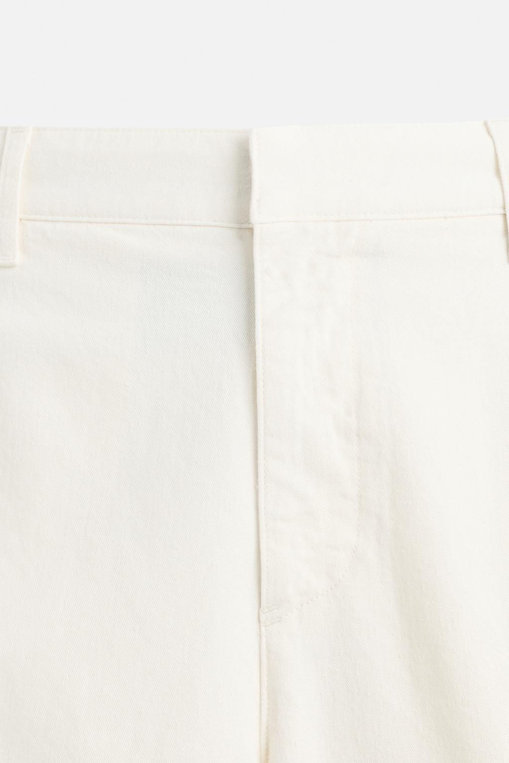 COTTON-HEMP CHINO TROUSERS - Zara фото 8