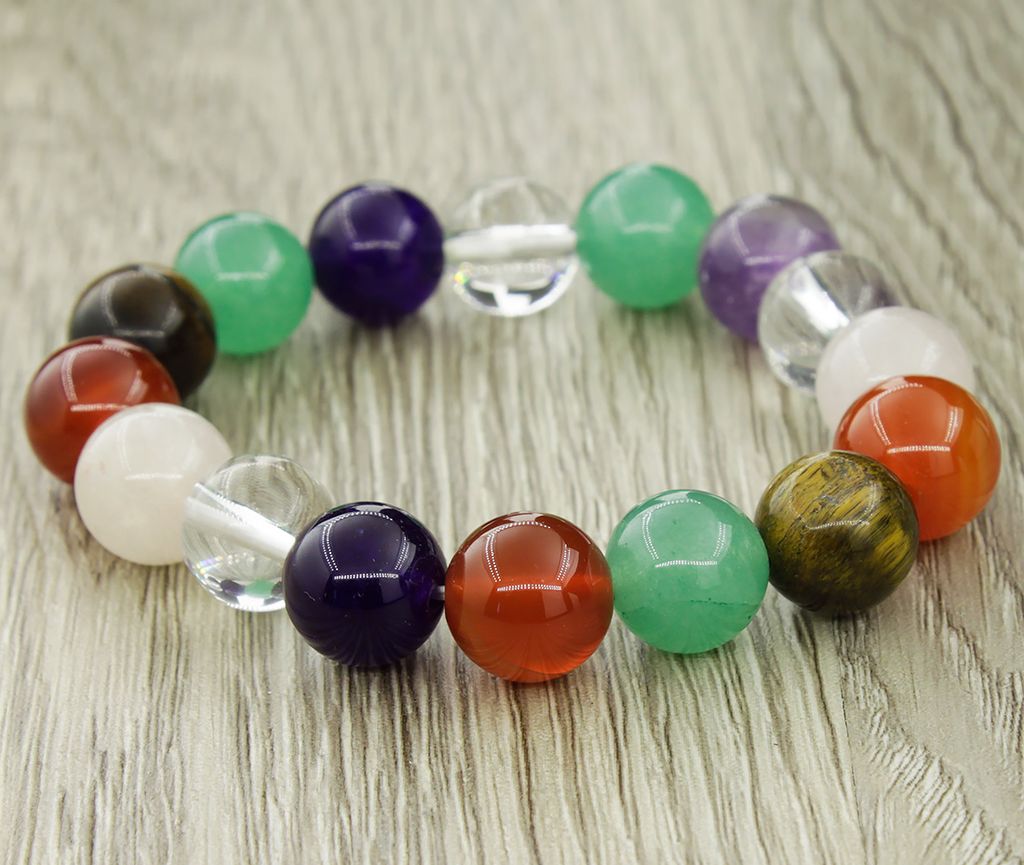 Браслет Классика самоцветы, круглые 12мм - Agat77 фото 2