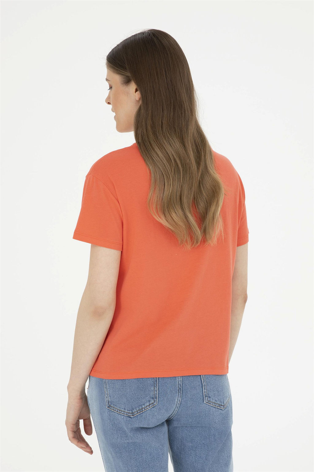 Женская футболка с круглым вырезом и цветком граната Неожиданная скидка в корзине - U.s. polo assn фото 5