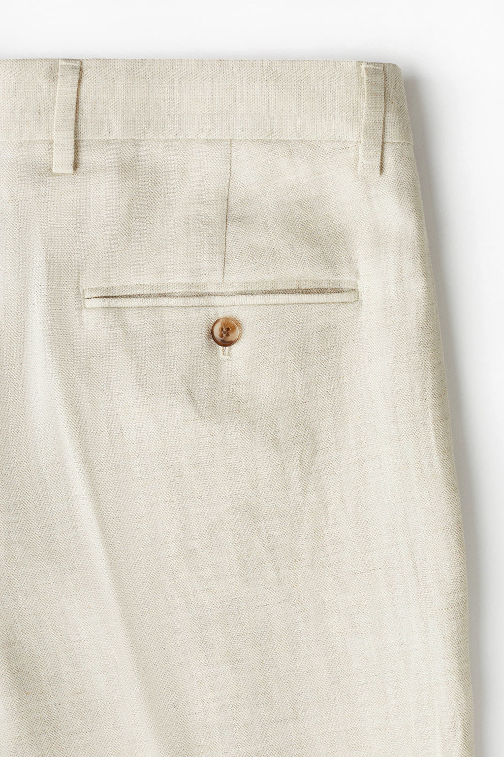 Pantal?n sastre en mezcla de lino Regular Fit - H&m фото 3