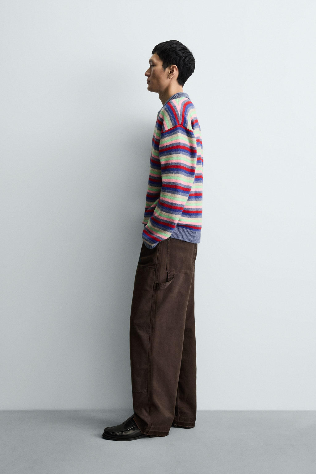 STRIPED JACQUARD KNIT POLO SHIRT - Zara фото 4