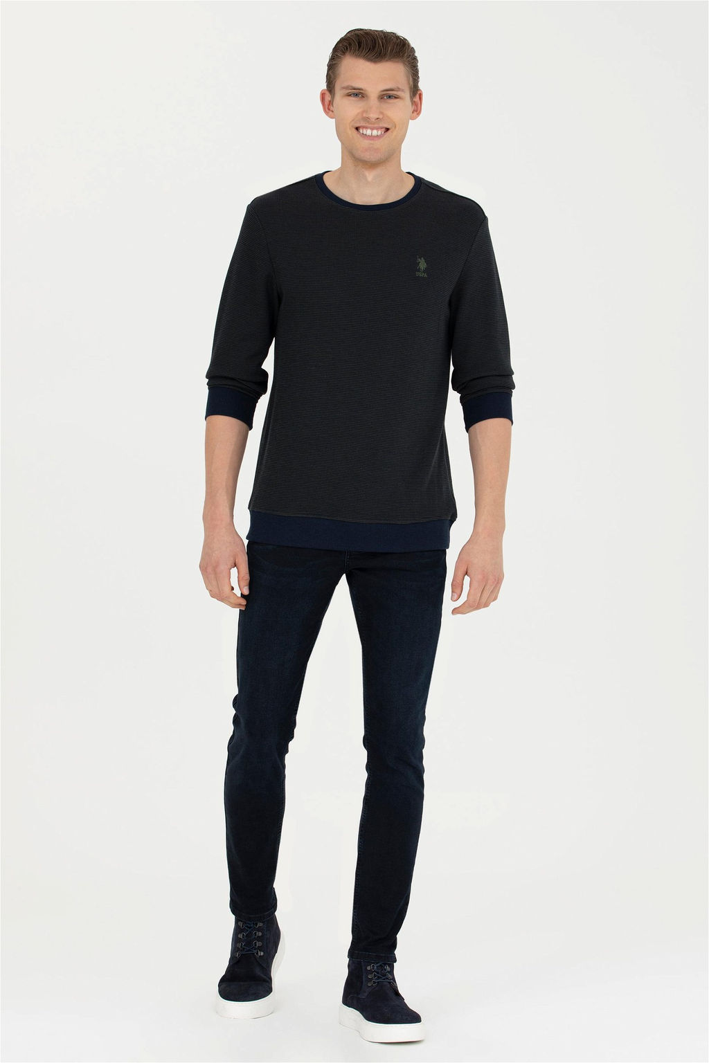 U. S. Polo Assn / Мужской темно-синий свитшот - U.s. polo assn фото 11