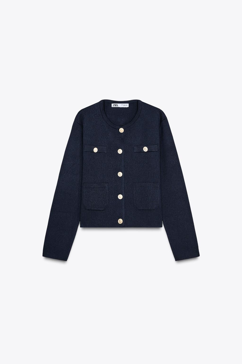 KNIT CARDIGAN WITH GOLDEN BUTTONS - Zara фото 5