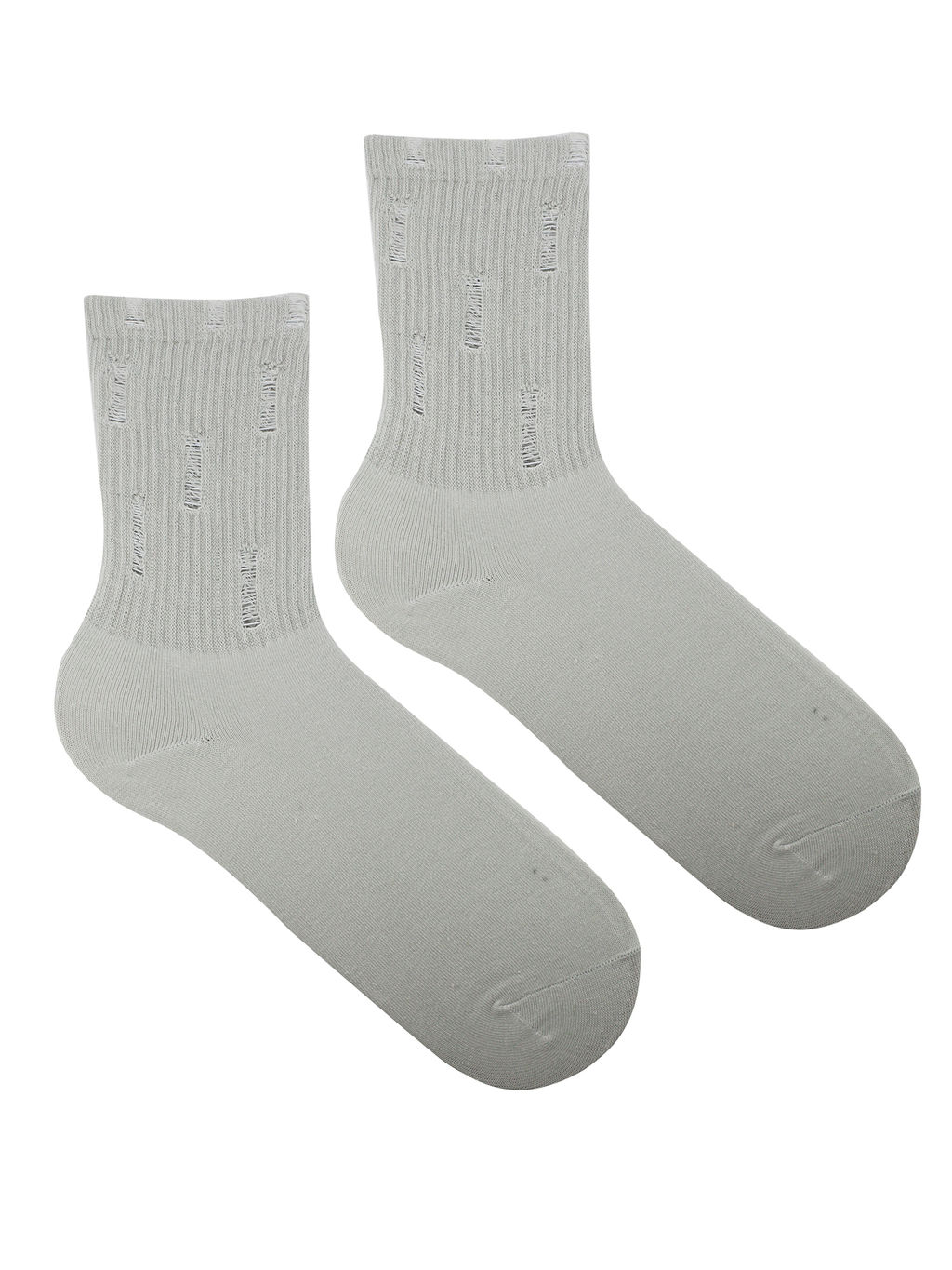 Носки р.35-40 Рваные Светло-серые - Krumpy фото 3