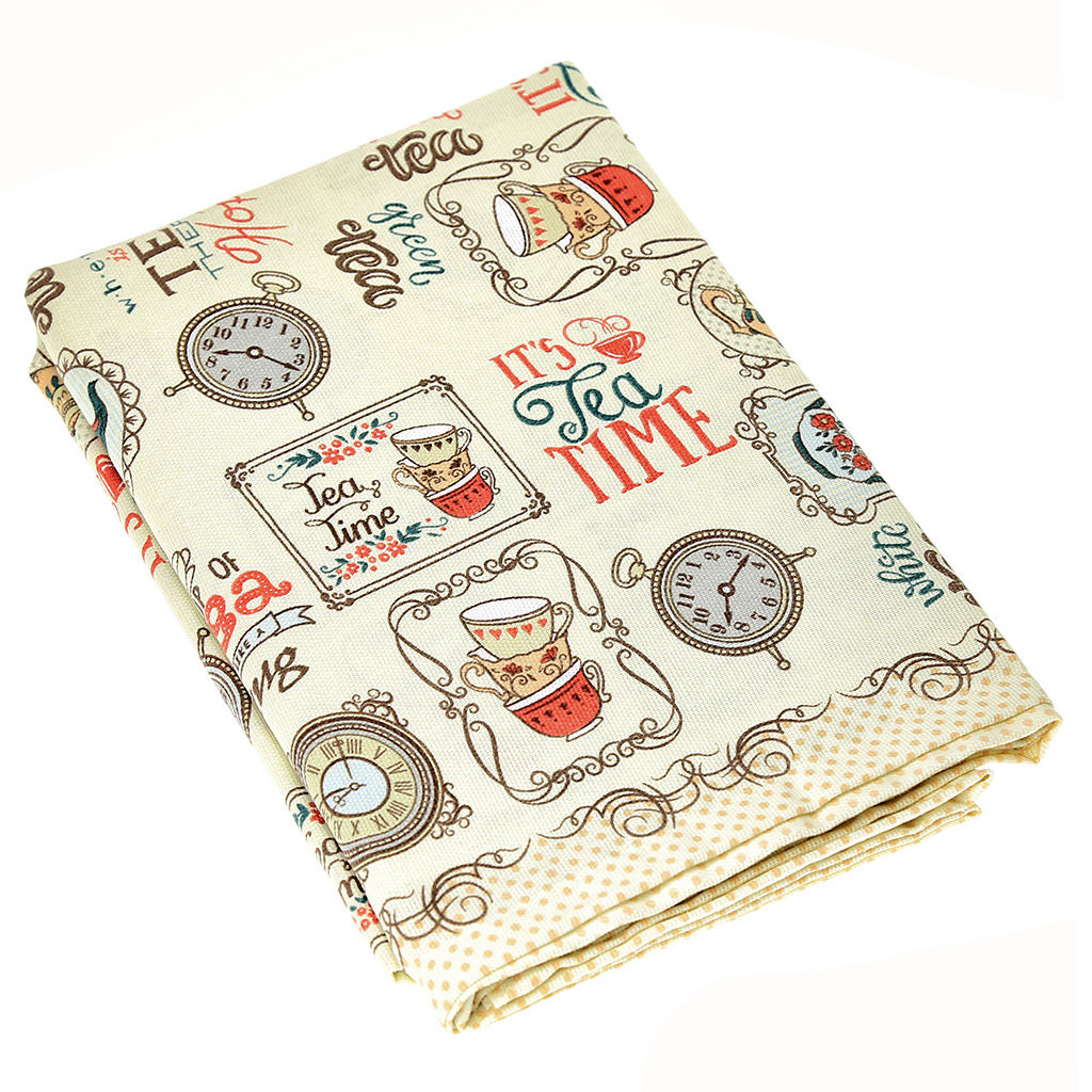 Скатерть 220х145см Чаепитие, длина стола до 180см, на 8-10 персон, хлопок Комфорт 171г/м2, упаковка классическая 28х41см, Домашняя мода (Россия)  фото 3