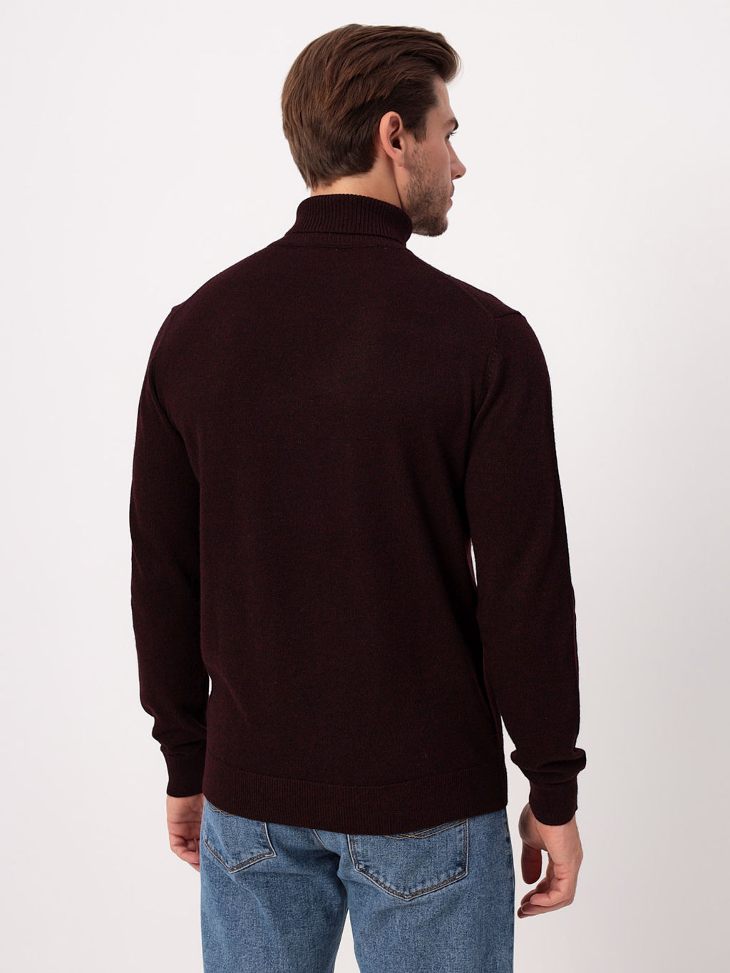 Джемпер мужской GREG G123-DA491 бордо/черный