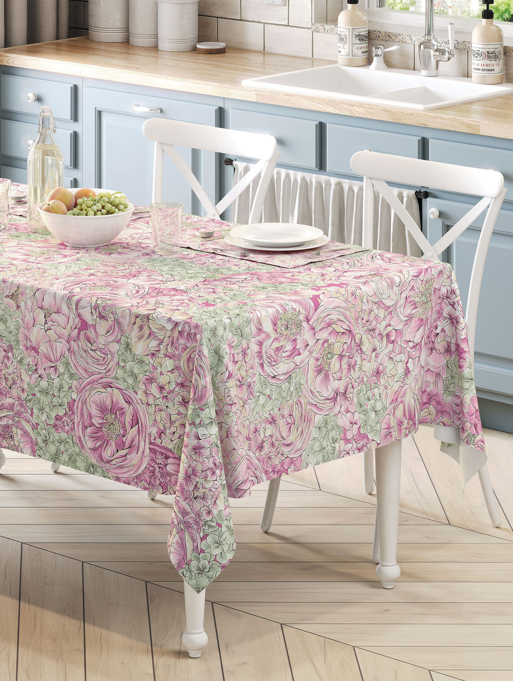 Скатерть ДОМОСФЕРА Рогожка 21358-1/200х145 - Шуйские ситцы фото 2