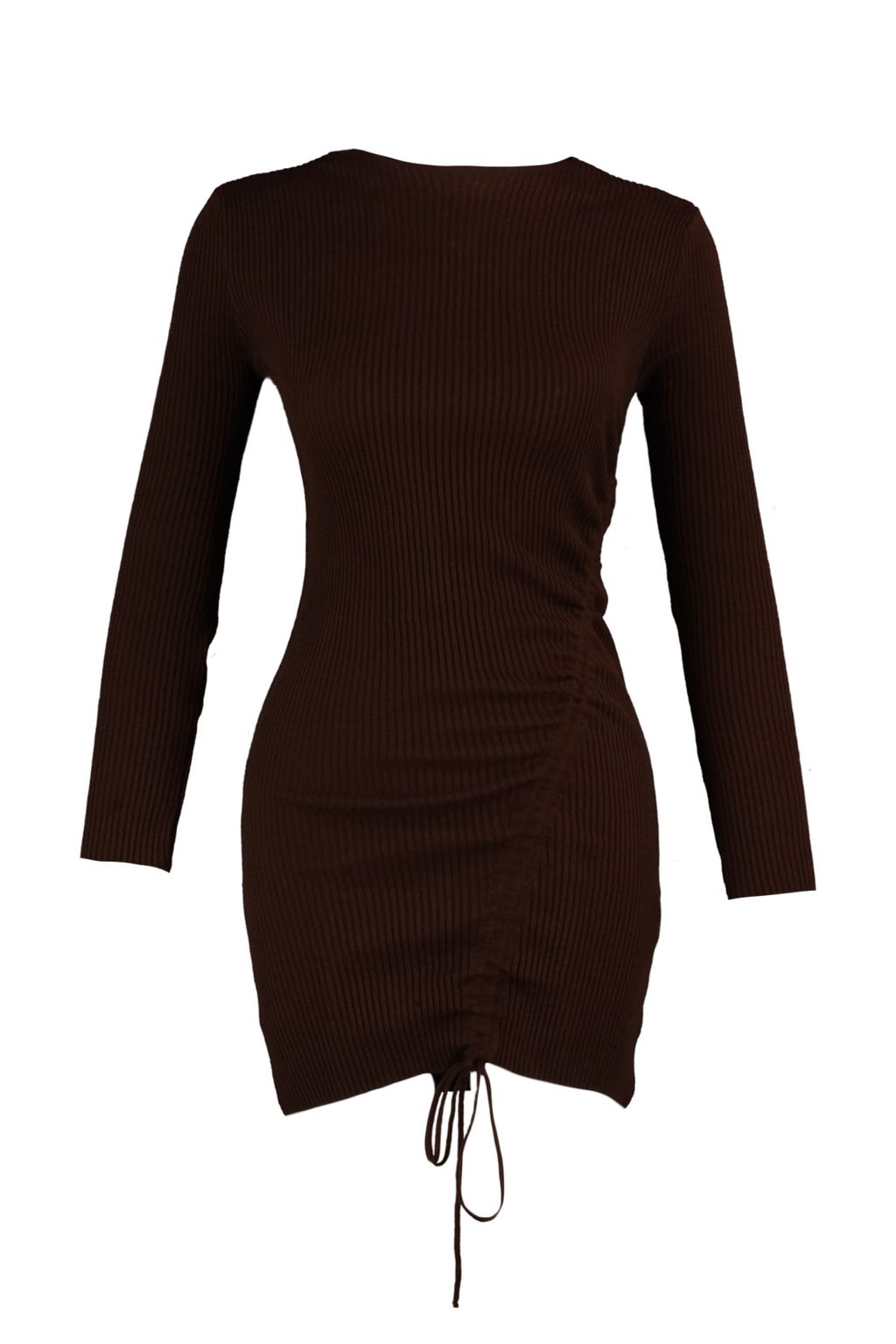 TRENDYOLMILLA Antrasit Mini Triko Buzgu Detayl? Elbise TWOAW23EL00443  фото 14