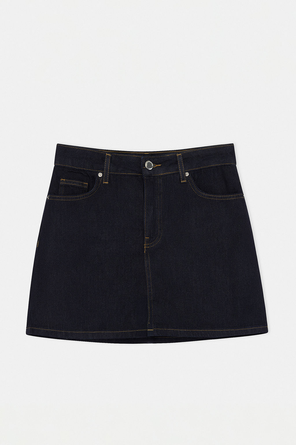Bej Vintage Y?kama Yuksek Bel Denim Sort Etek TWOSS26SR00110 - Trendyolmilla фото 12