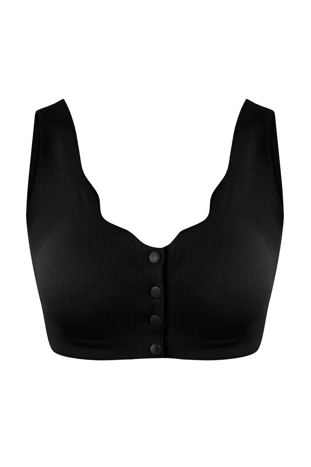 Siyah Dikissiz Lazer Kesim Gorunmez/Hayalet Dugme Detayl? Kapl? Bralette Orme Sutyen THMSS26SU00002 - Trendyolmilla фото 2