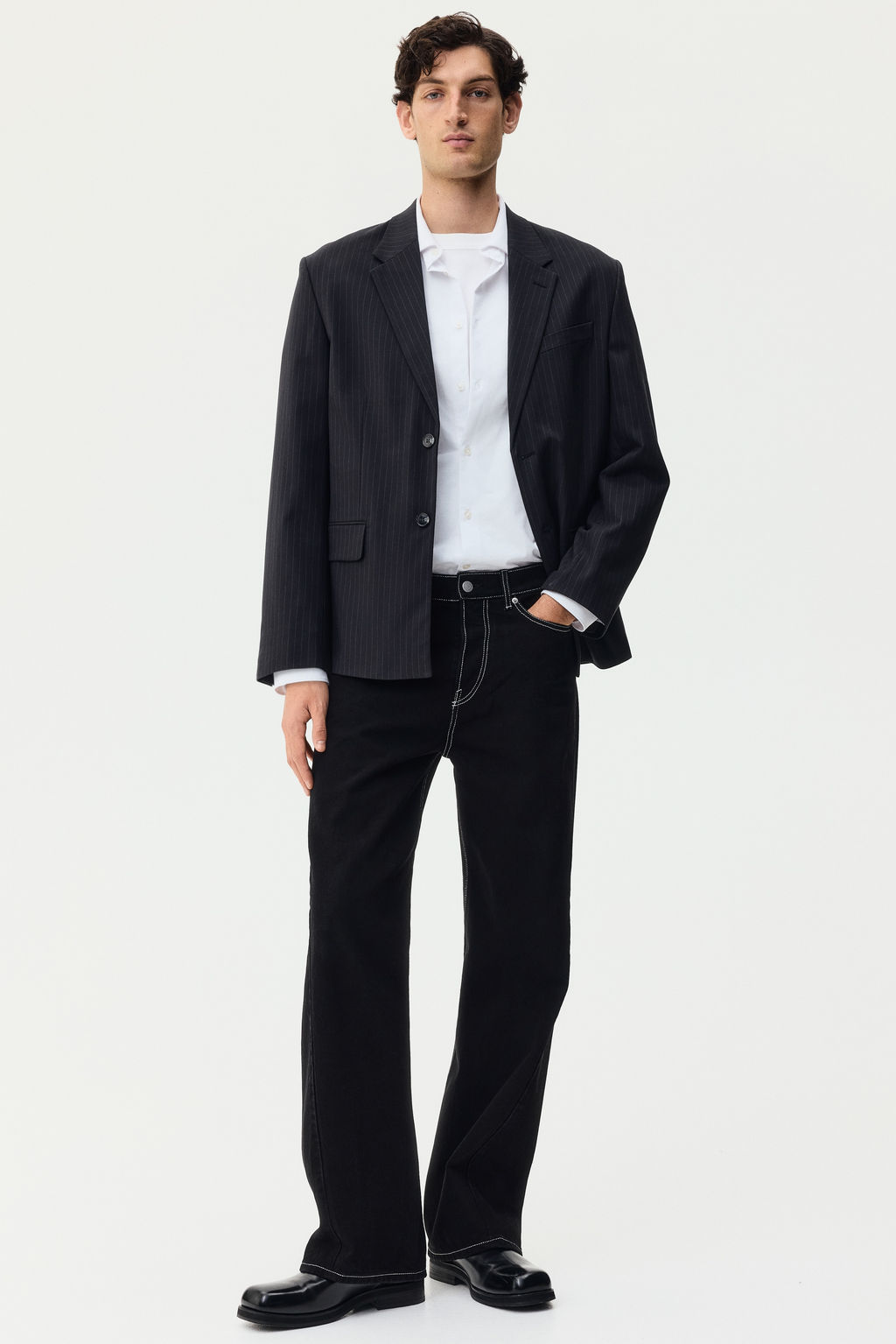 Camisa en tejido el?stico multidirecci?n Slim Fit - H&m фото 6