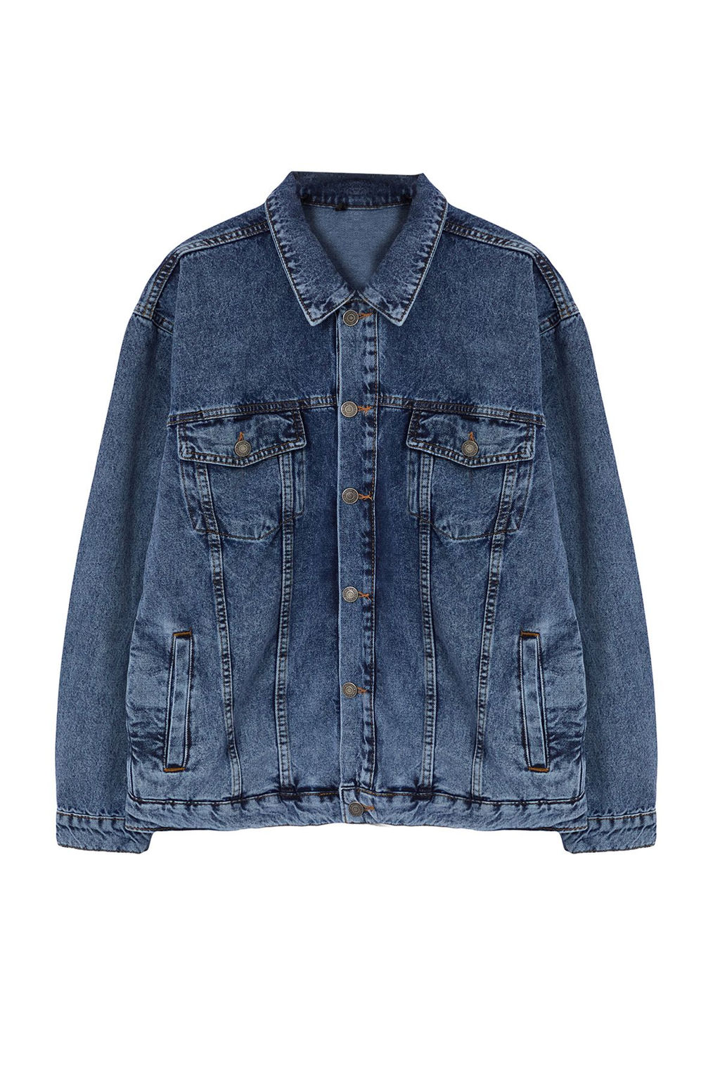 TRENDYOL MAN Ac?k Mavi Regular Ac?k Mavi Erkek Oversize Denim Kot Ceket TMNAW23CE00037 - Trendyolmilla фото 6