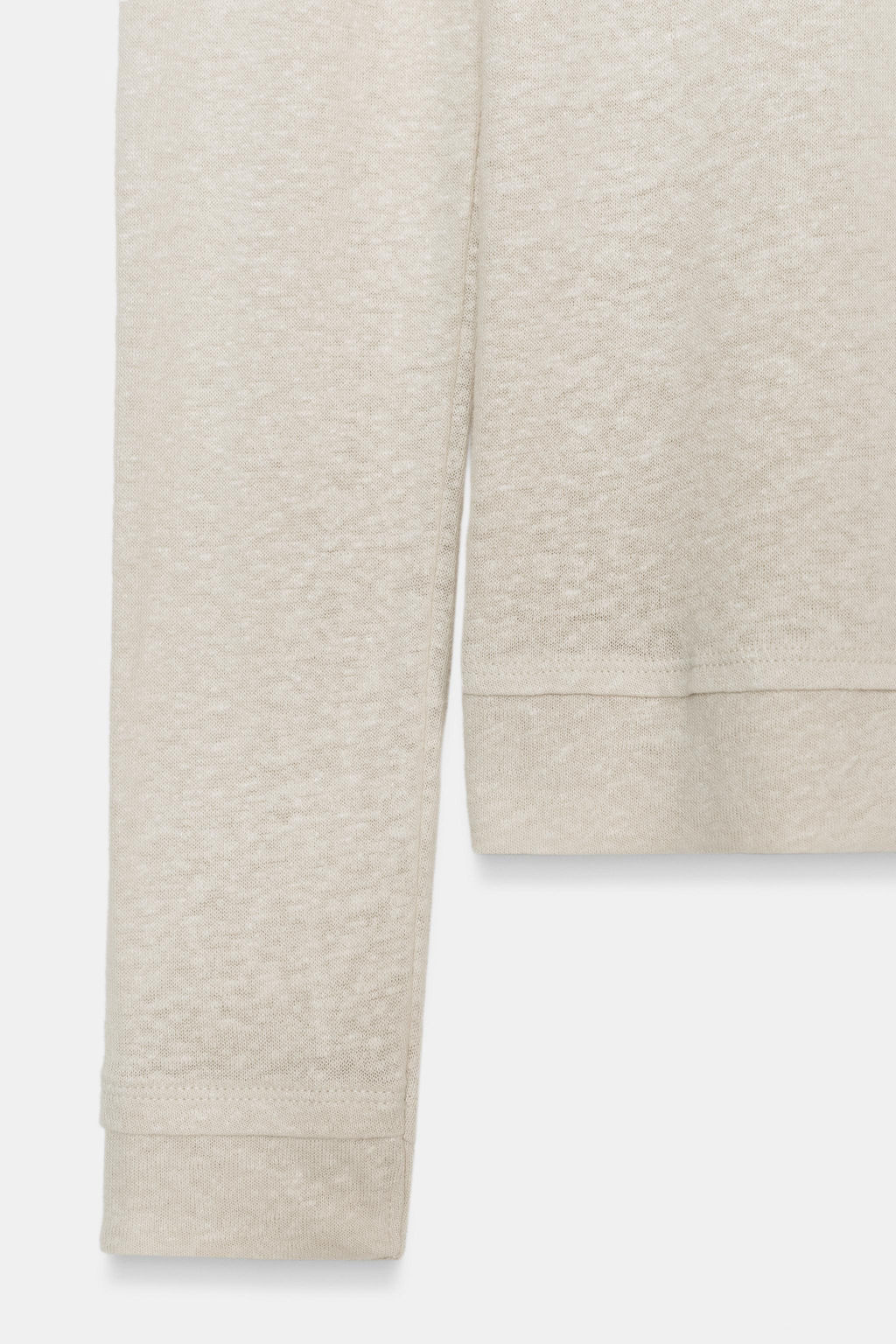 LONG SLEEVE T-SHIRT WITH LINEN - Zara фото 8