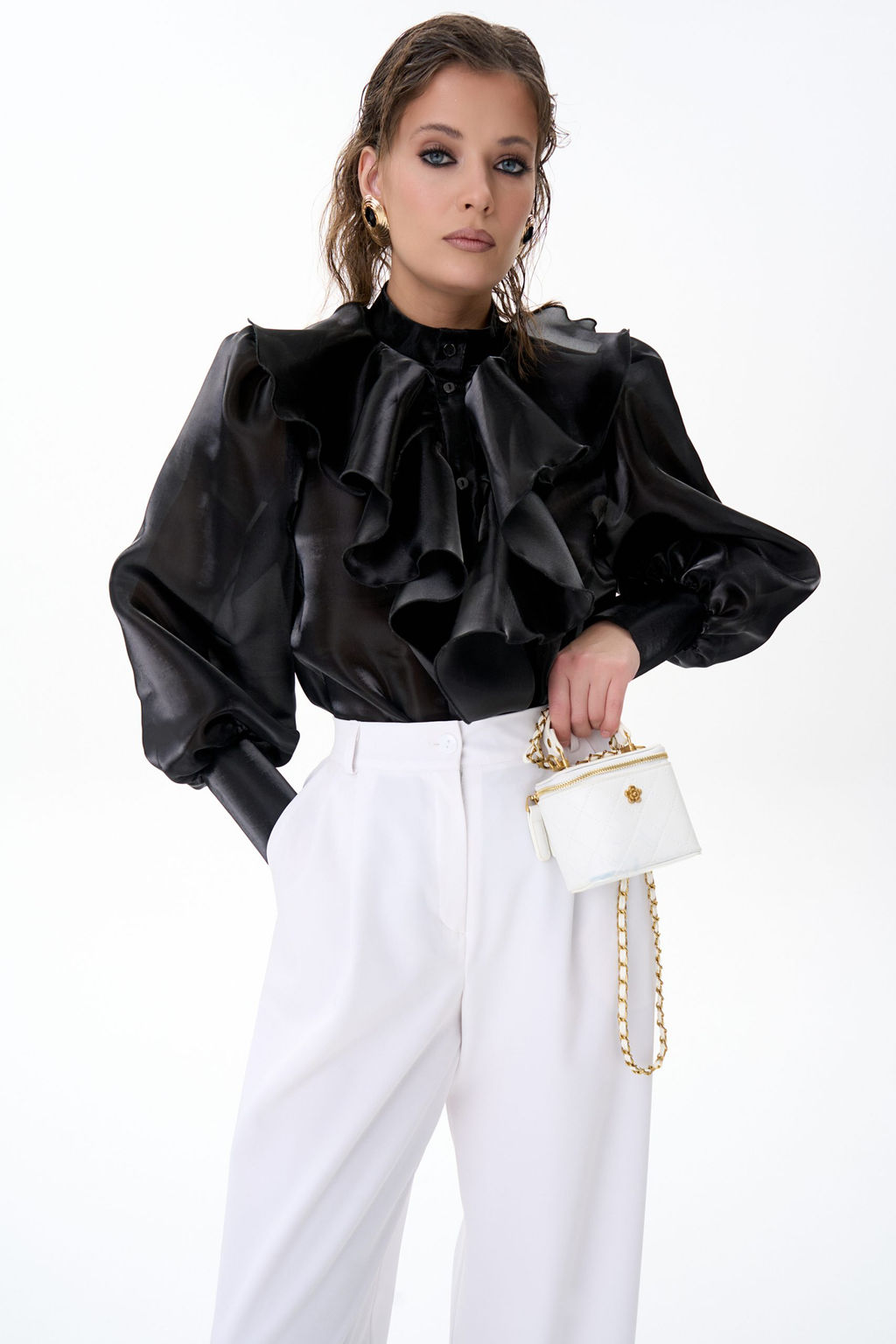 Рубашка Алиша (черный) - Эльза фото 3