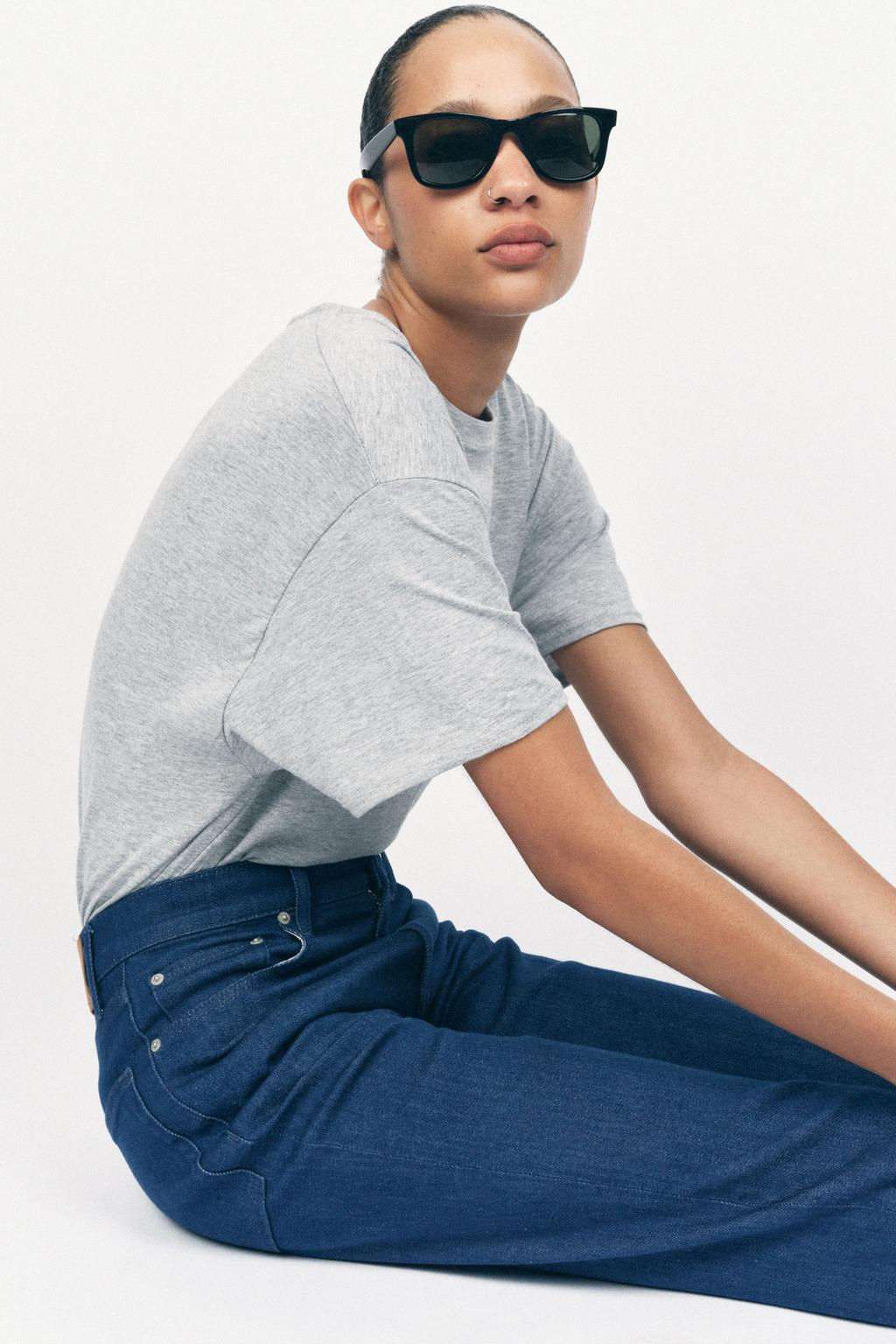 ZW COLLECTION HIGH-WAIST BOOTCUT CROPPED JEANS - Zara фото 22