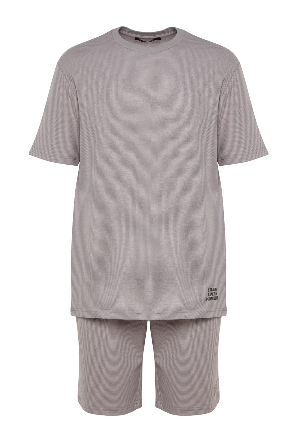 TRENDYOL MAN Mavi Regular Fit Waffle Sortlu Pijama Tak?m? TMNSS23PT00032 - Trendyolmilla фото 20