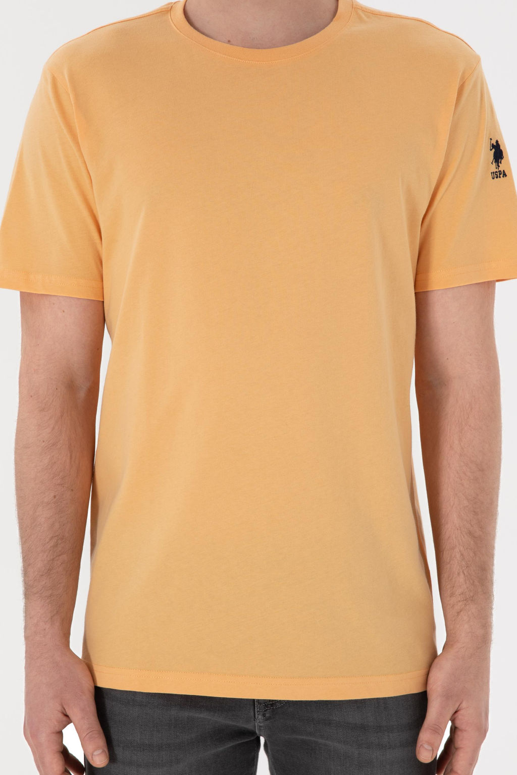 Erkek Regular Fit Bisiklet Yaka Turuncu Basic Ti__rt Sepette S_rpriz _ndirim - U.s. polo assn фото 7