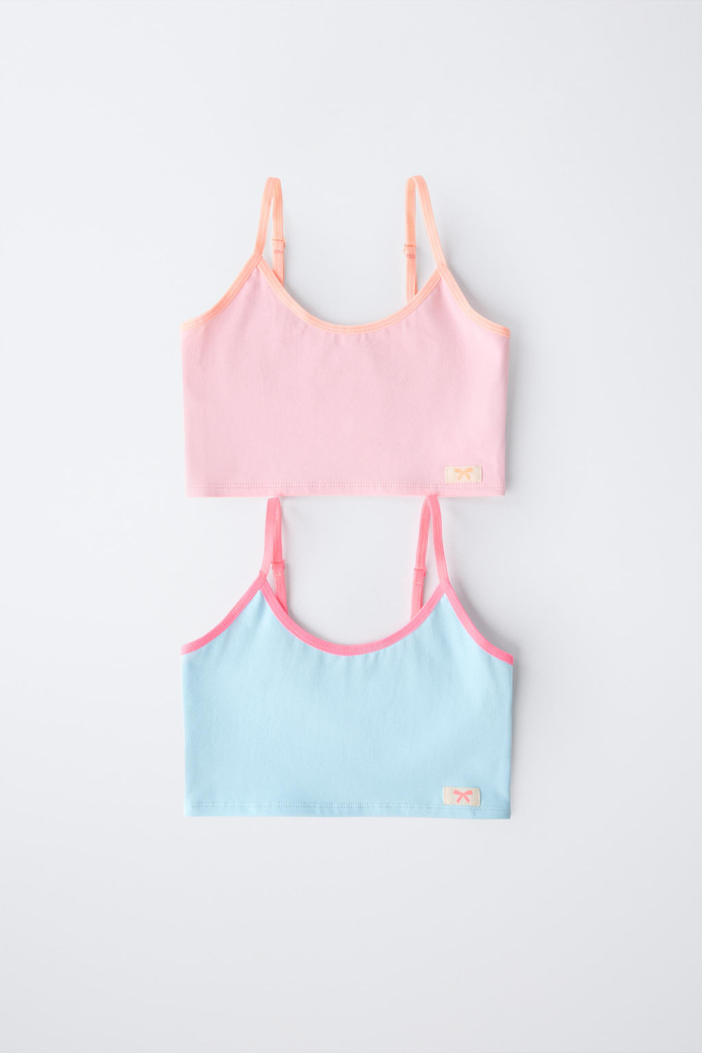 9-14 YEARS/ TWO-PACK OF TOPS WITH NEON DETAIL