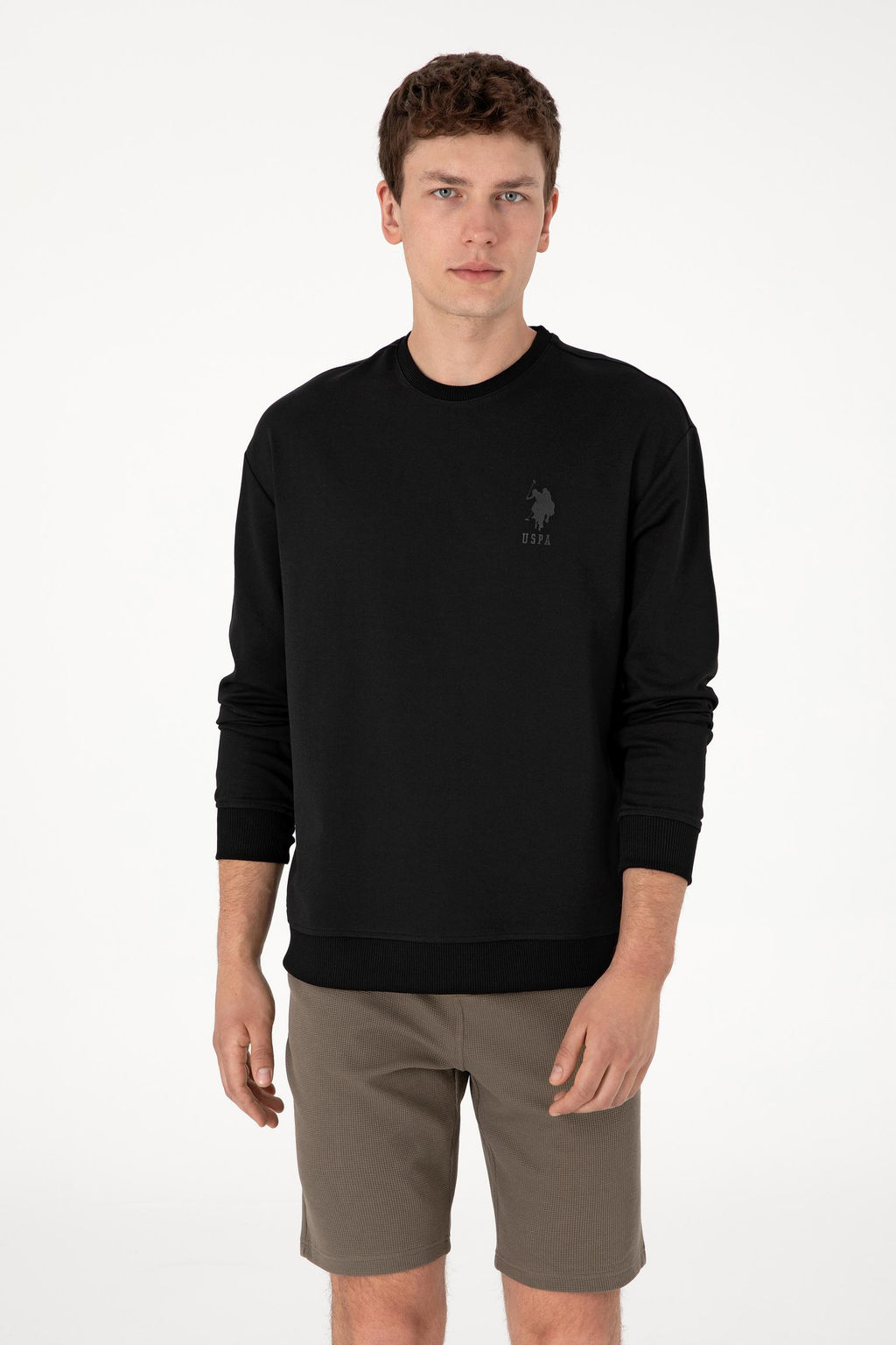 Erkek Siyah Sweatshirt Sepette S_rpriz _ndirim