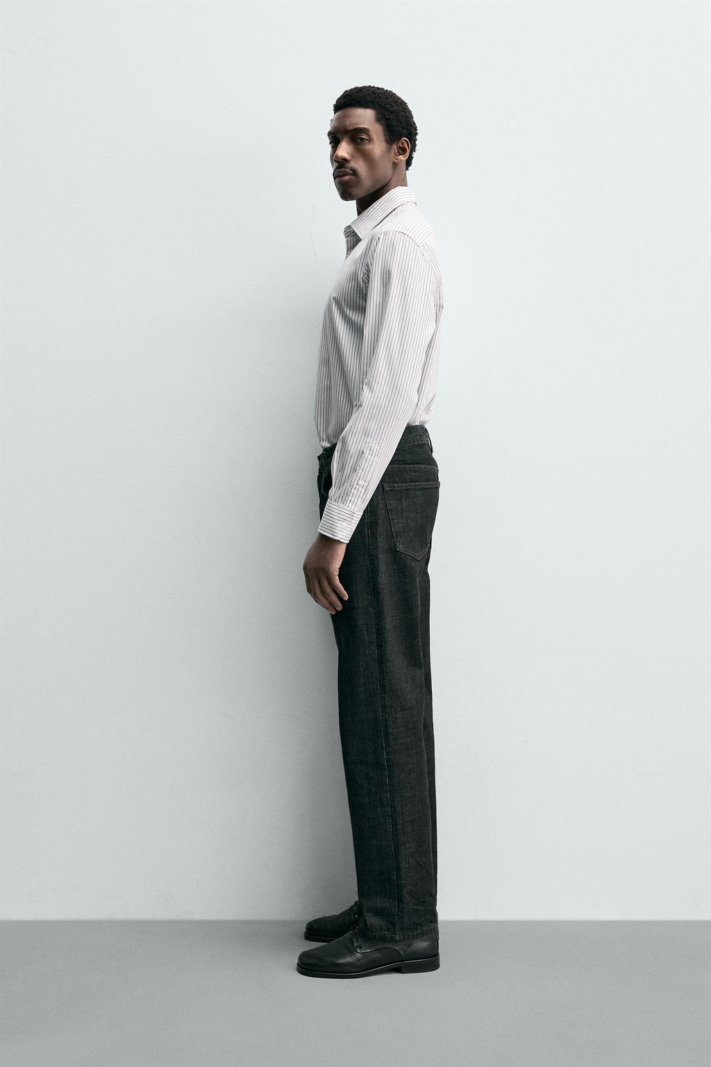 CAMISA ESTRUCTURA EASY CARE / Rayas marrones - Zara фото 4