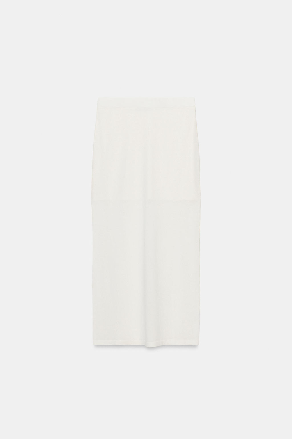 FALDA MIDI PUNTO FINO / Blanco - Zara фото 6