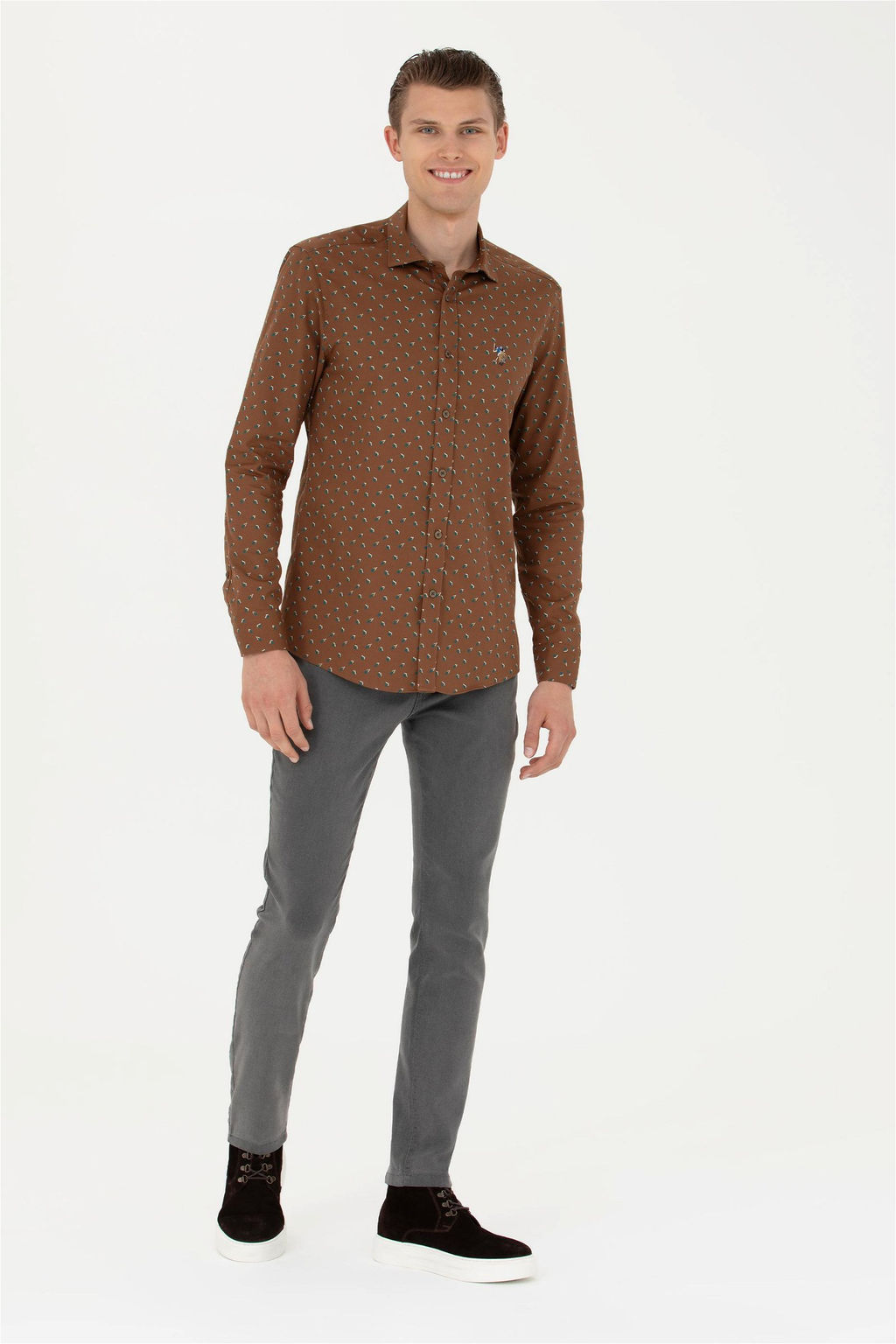 Мужские серые джинсовые брюки - U.s. polo assn фото 3