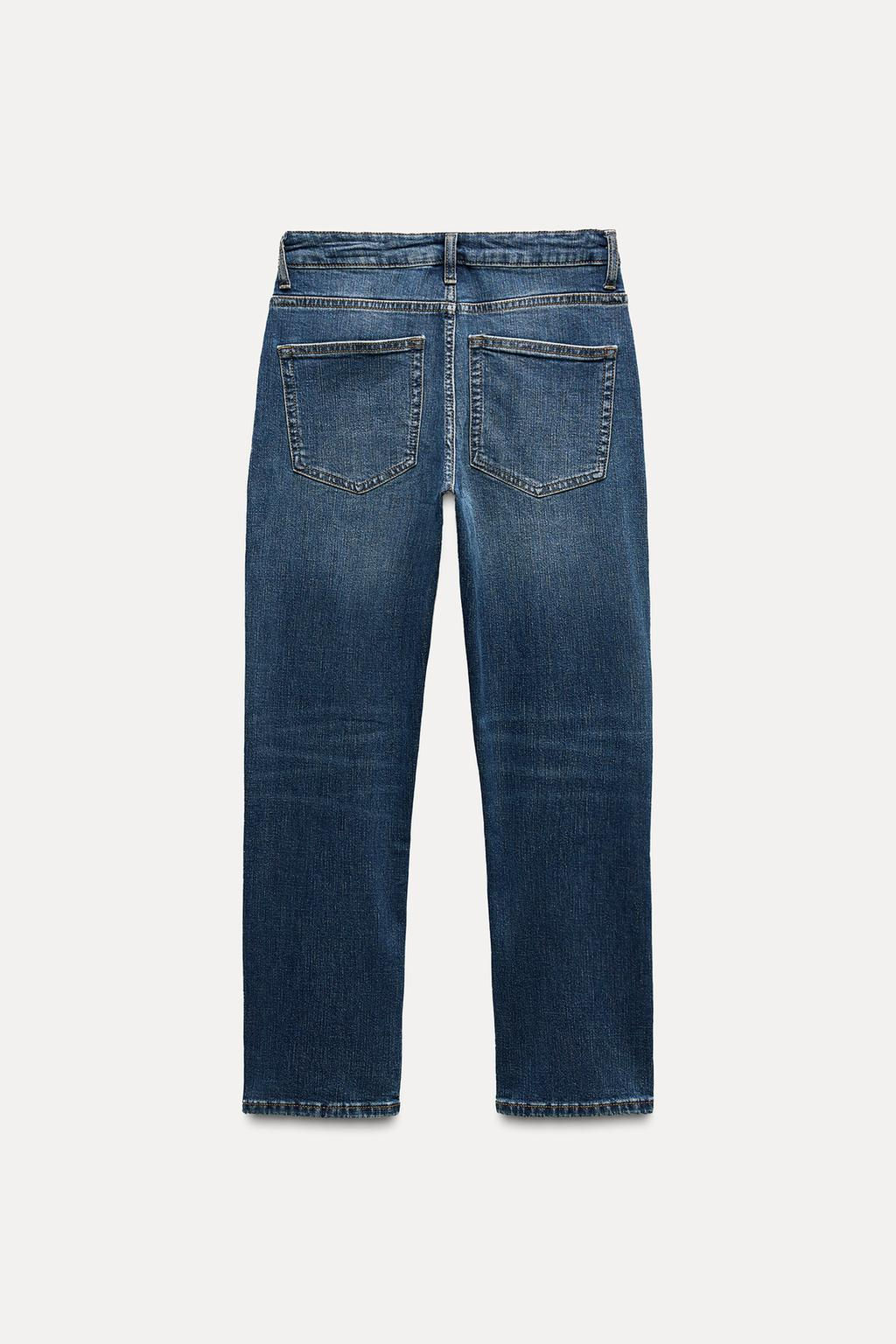 ZW COLLECTION RELAXED SLIM FIT MID-RISE JEANS - Zara фото 8