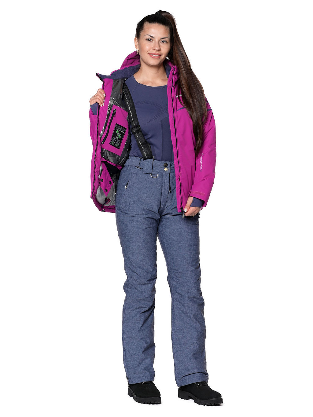 Брюки D-8015 Джинсовый