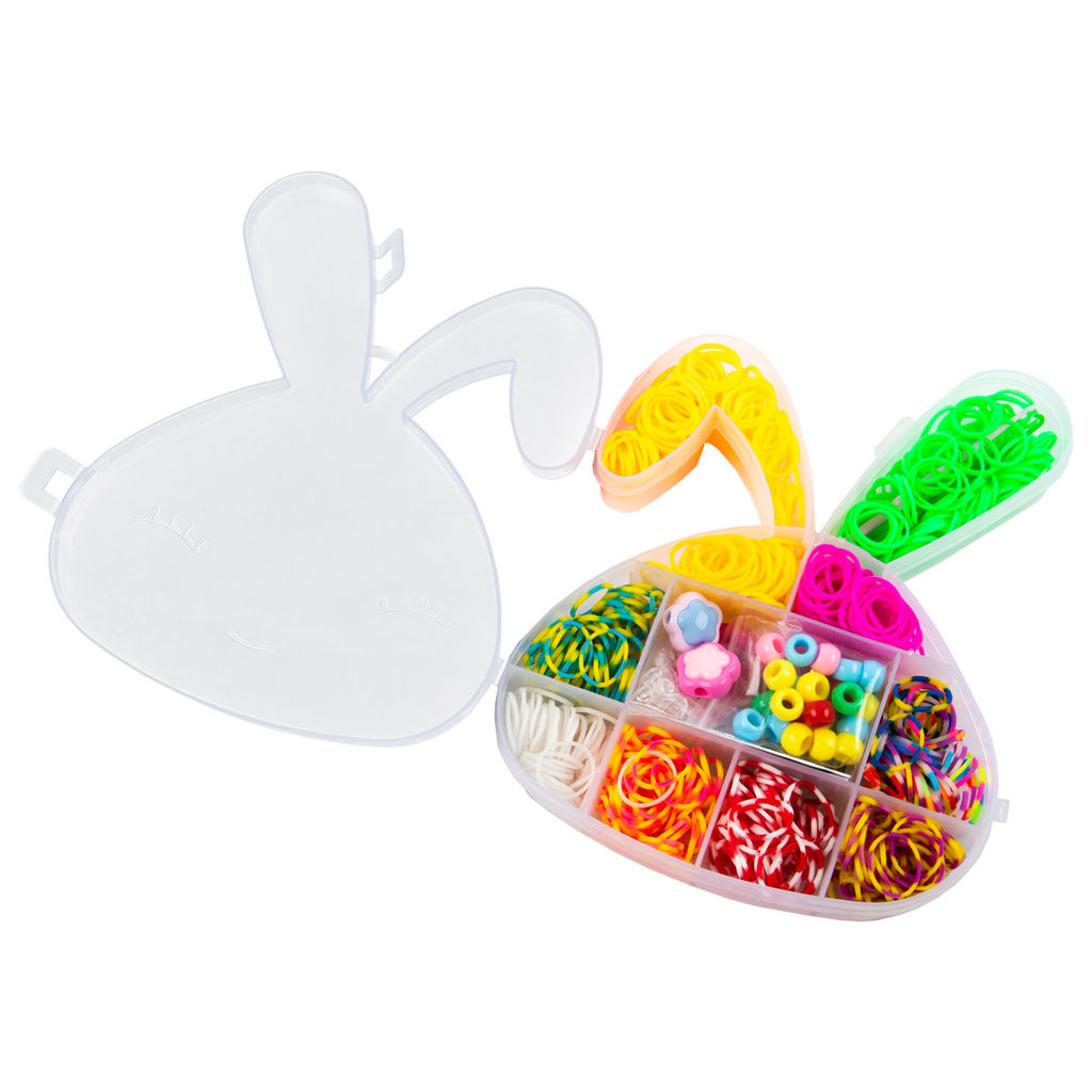 Hobbius SLB-19 Набор для плетения из резинок Кролик 600 шт ассорти  фото 3