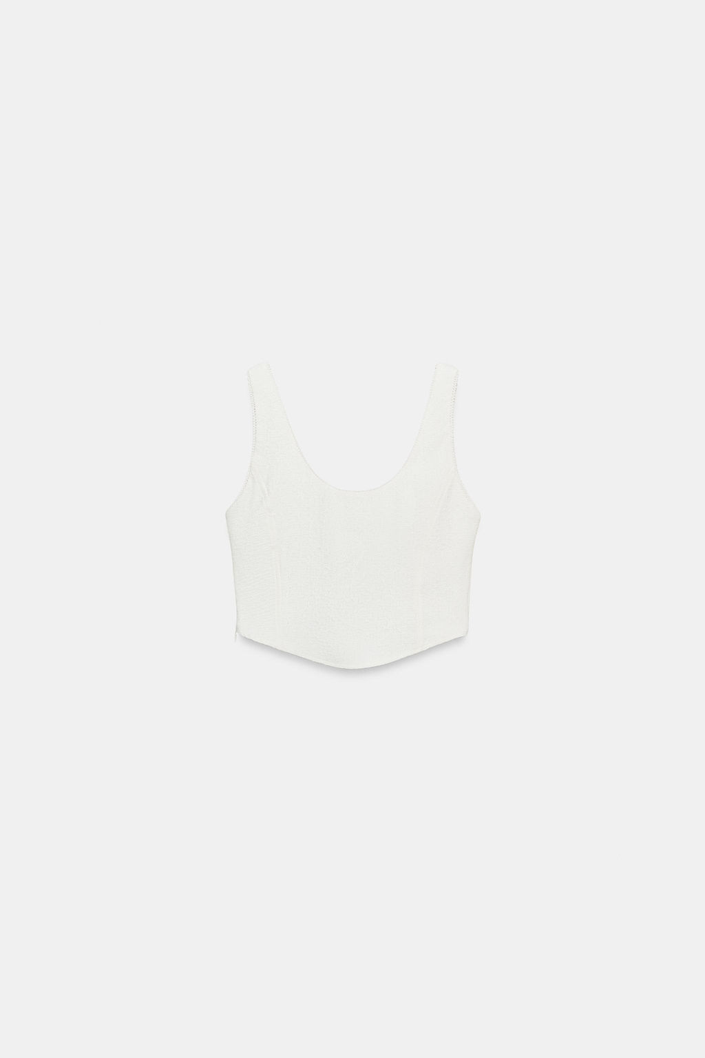 TOP CORSETERO TEXTURA BORDADOS / Crudo - Zara фото 7