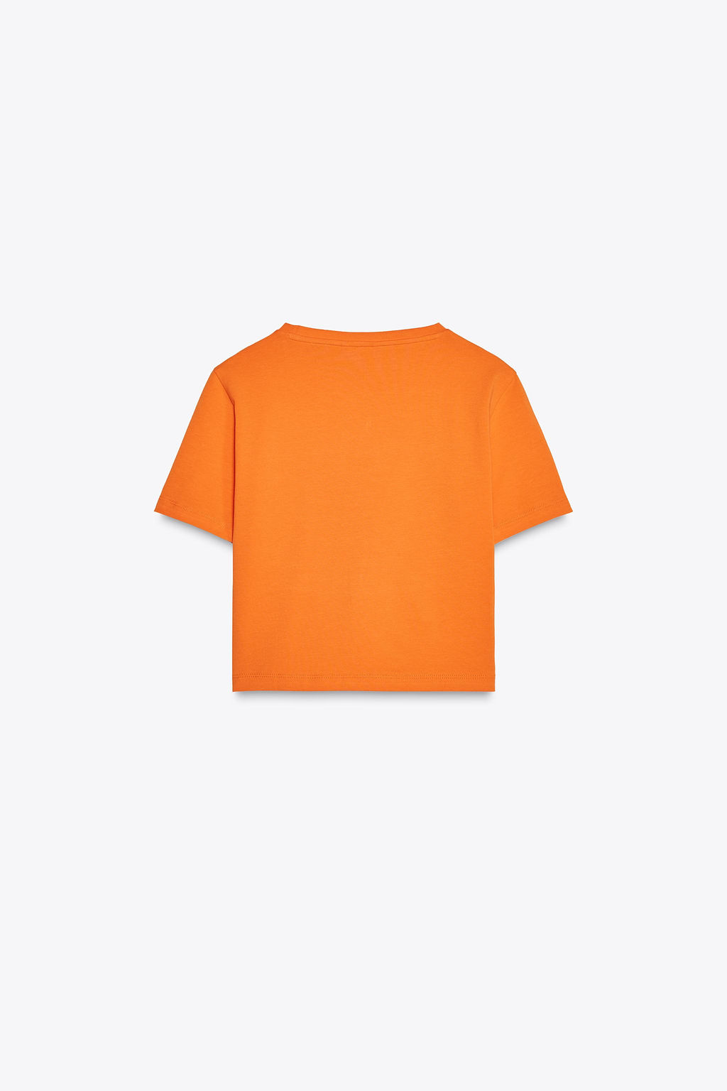 CAMISETA CROPPED MANGA CORTA / Naranja - Zara фото 2