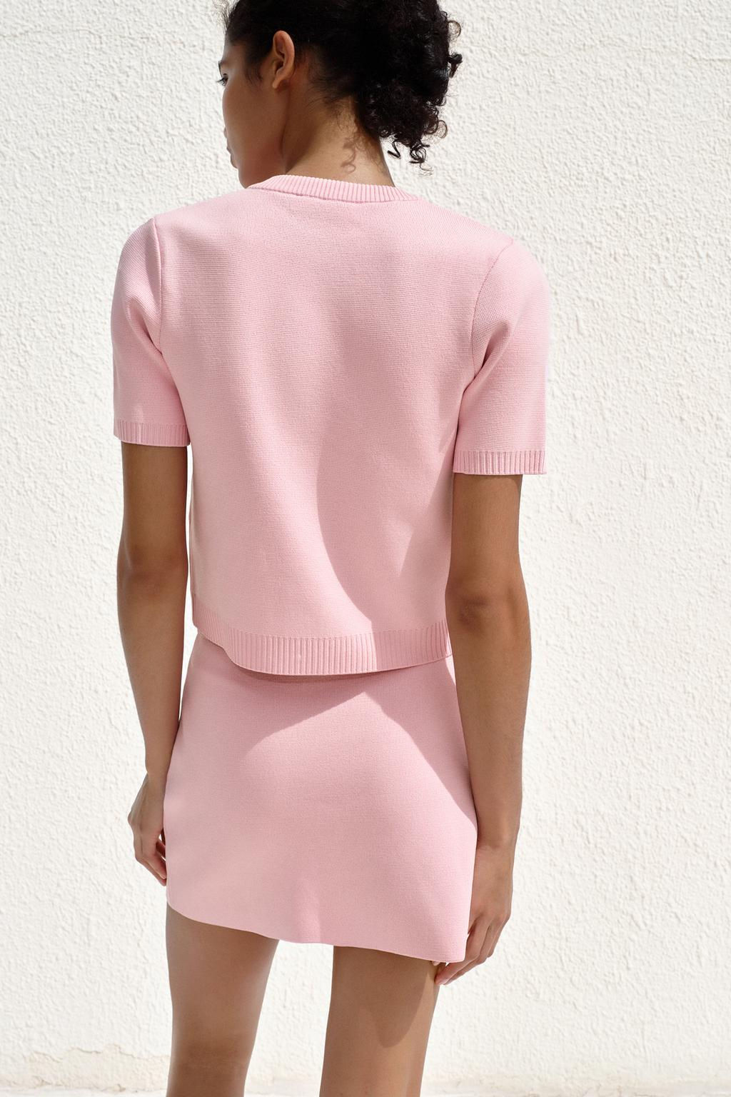 SHORT SLEEVE KNIT CARDIGAN - Zara фото 11