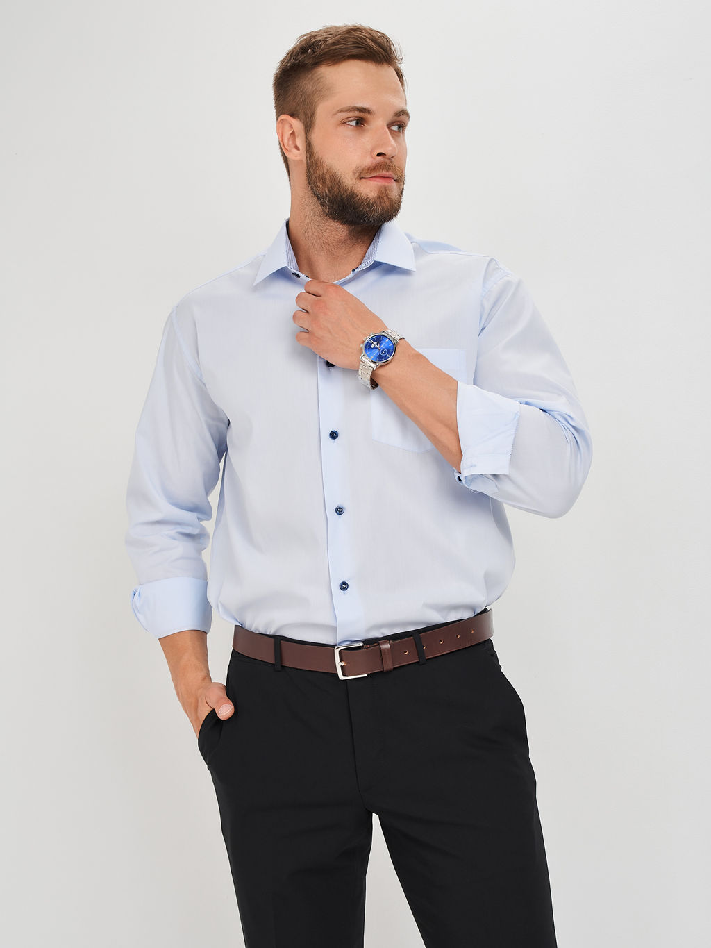 Сорочка мужская длинный рукав CASINO c210/157/064/3p  фото 9