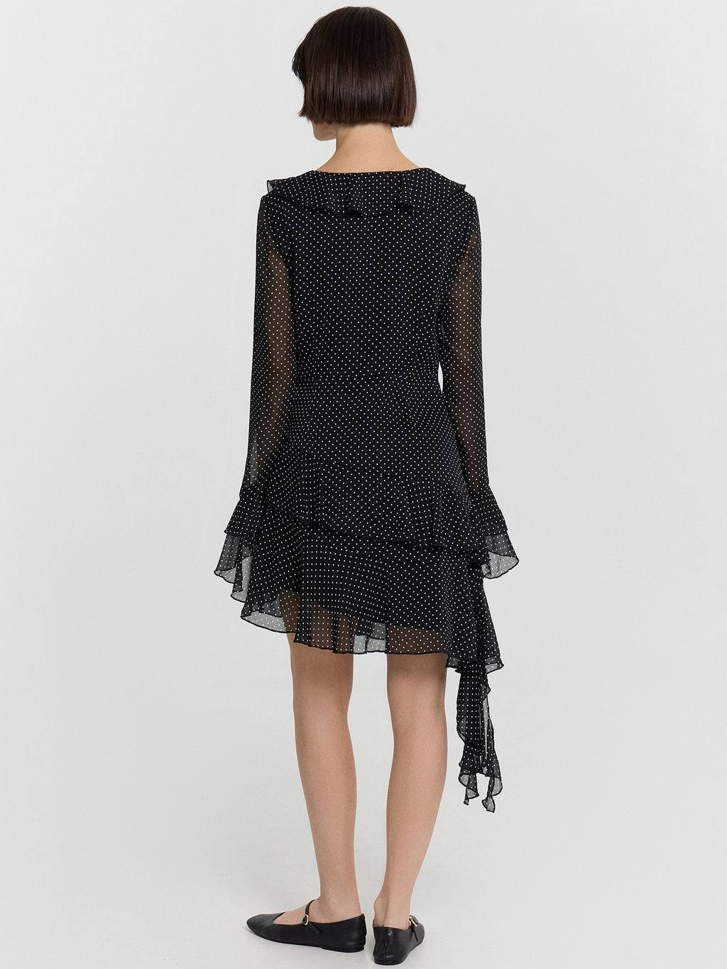 Платье женское черное в горошек - Mark formelle фото 2