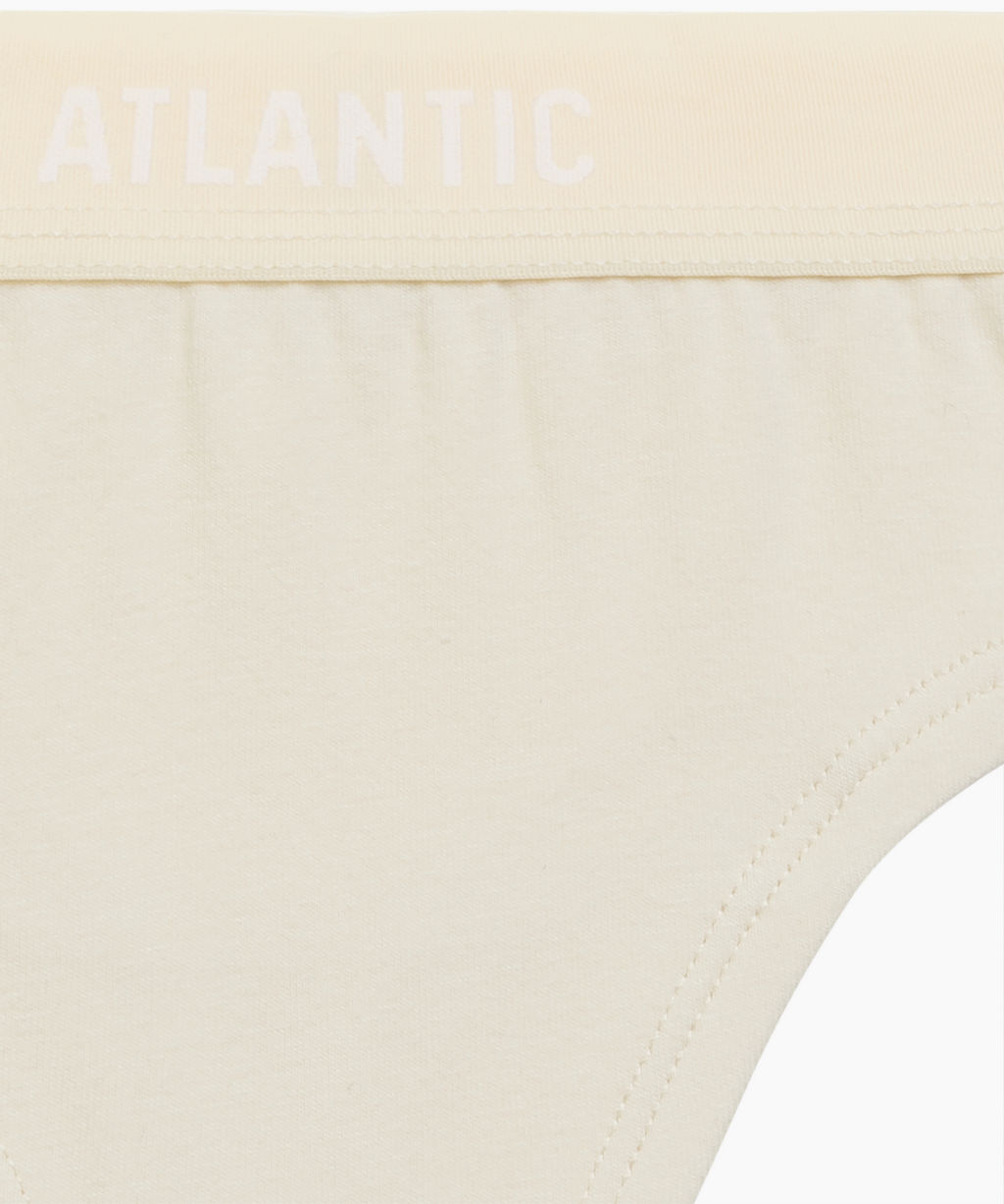 ATLANTIC 3CLP-013 Трусы стринги String - набор 3 шт. бежевый + ванильный + светло-голубой  фото 4