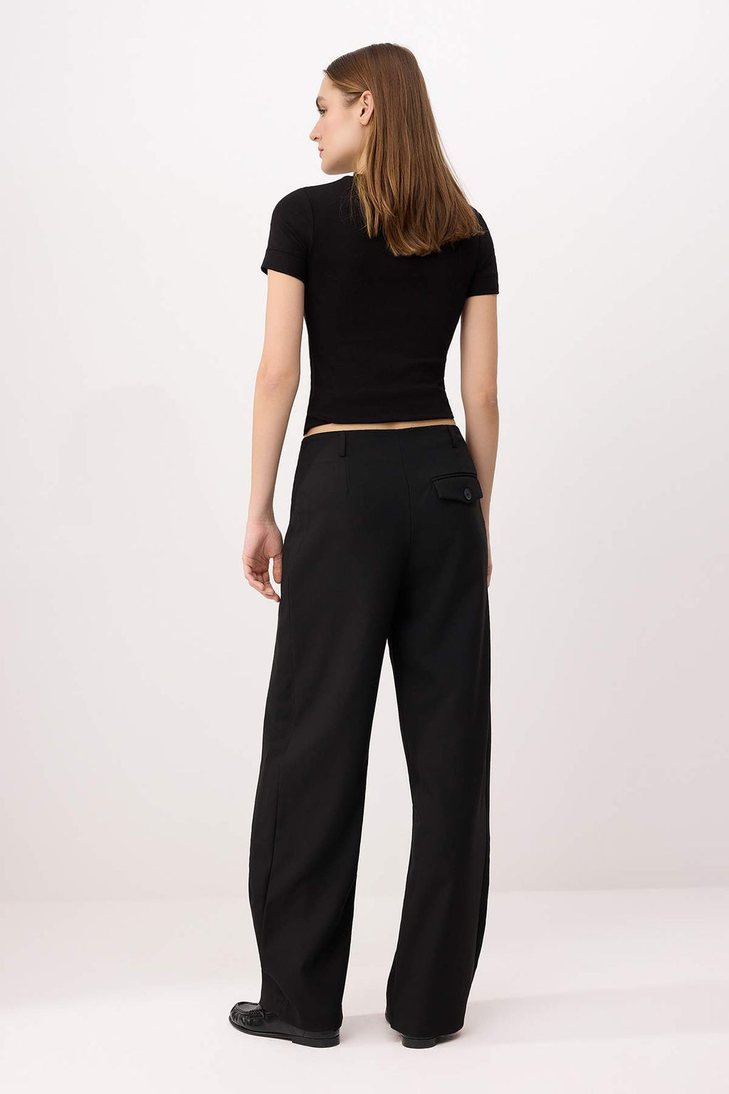 Gri Hacimli Pilili Balon Fit Cizgili Kumas Pantolon TWOAW26PL00149 - Trendyolmilla фото 9