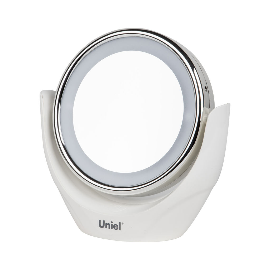 TLD-592 White/LED/13Lm/6000K/3АА Настольный светильник зеркало. На батарейках 3AA(не в/к). Сенсорный выключатель. Белый. ТМ Uniel - Volpe фото 2