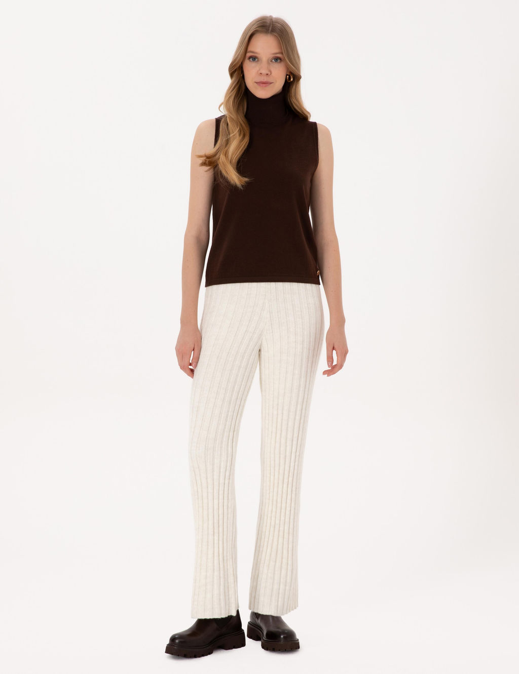 Kahverengi Slim Fit Kazak