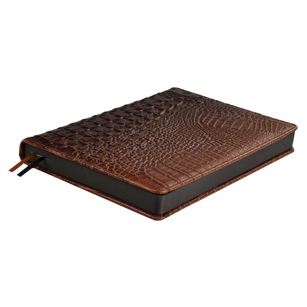 Ежедневник недатированный ESCALADA, А5+, 160 л., арт. 67178/ 10 АЛЛИГАТОР КОРИЧНЕВЫЙ