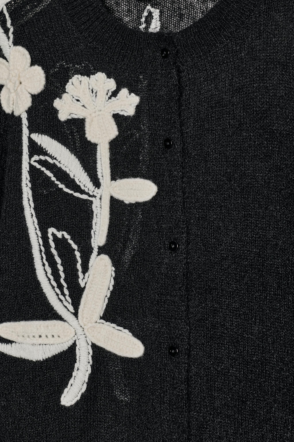 CARDIGAN WITH EMBROIDERED FLOWER - Zara фото 6