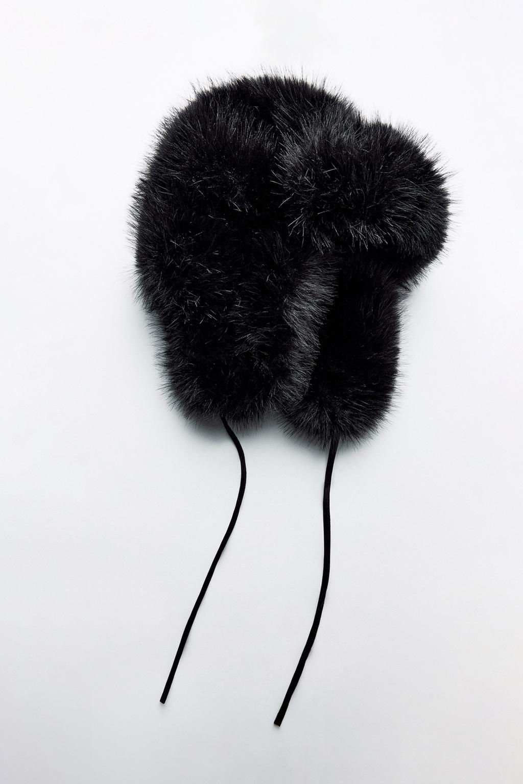 FAUX FUR AVIATOR HAT - Zara фото 13