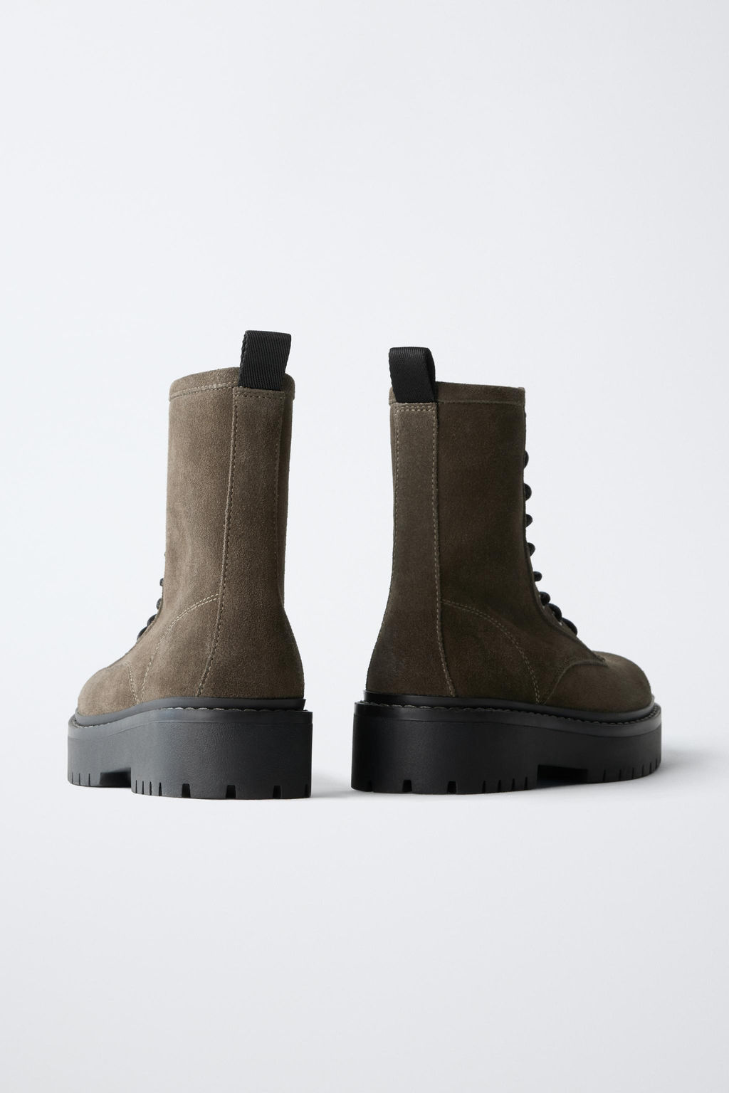 BOTA CORDONES PIEL / Gris - Zara фото 7