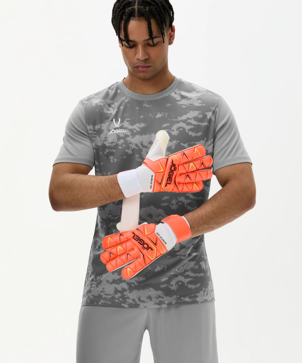 Перчатки вратарские JOGEL Legend SL4 Roll Negative, коралловый  фото 6