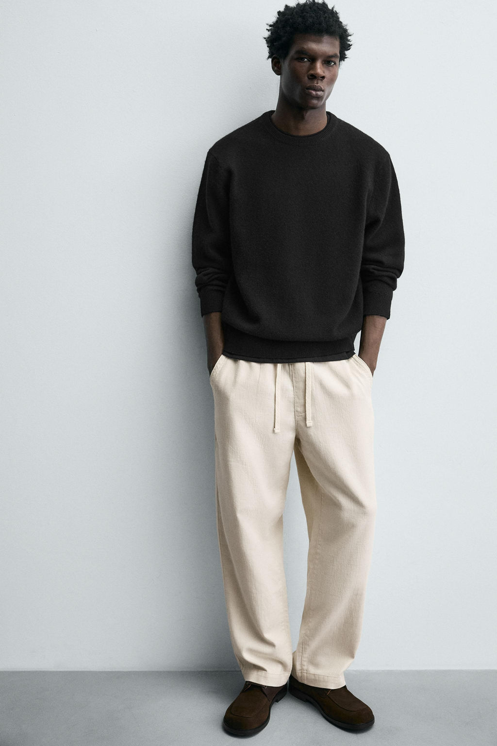 TEXTURED RELAXED FIT TROUSERS - Zara фото 6
