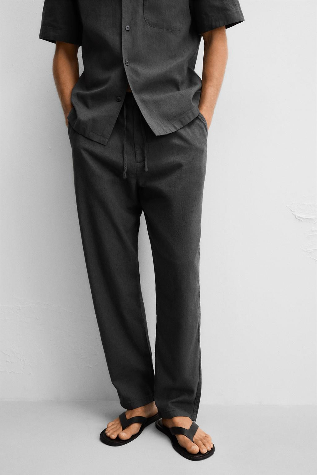 COTTON/LINEN TROUSERS - Zara фото 7