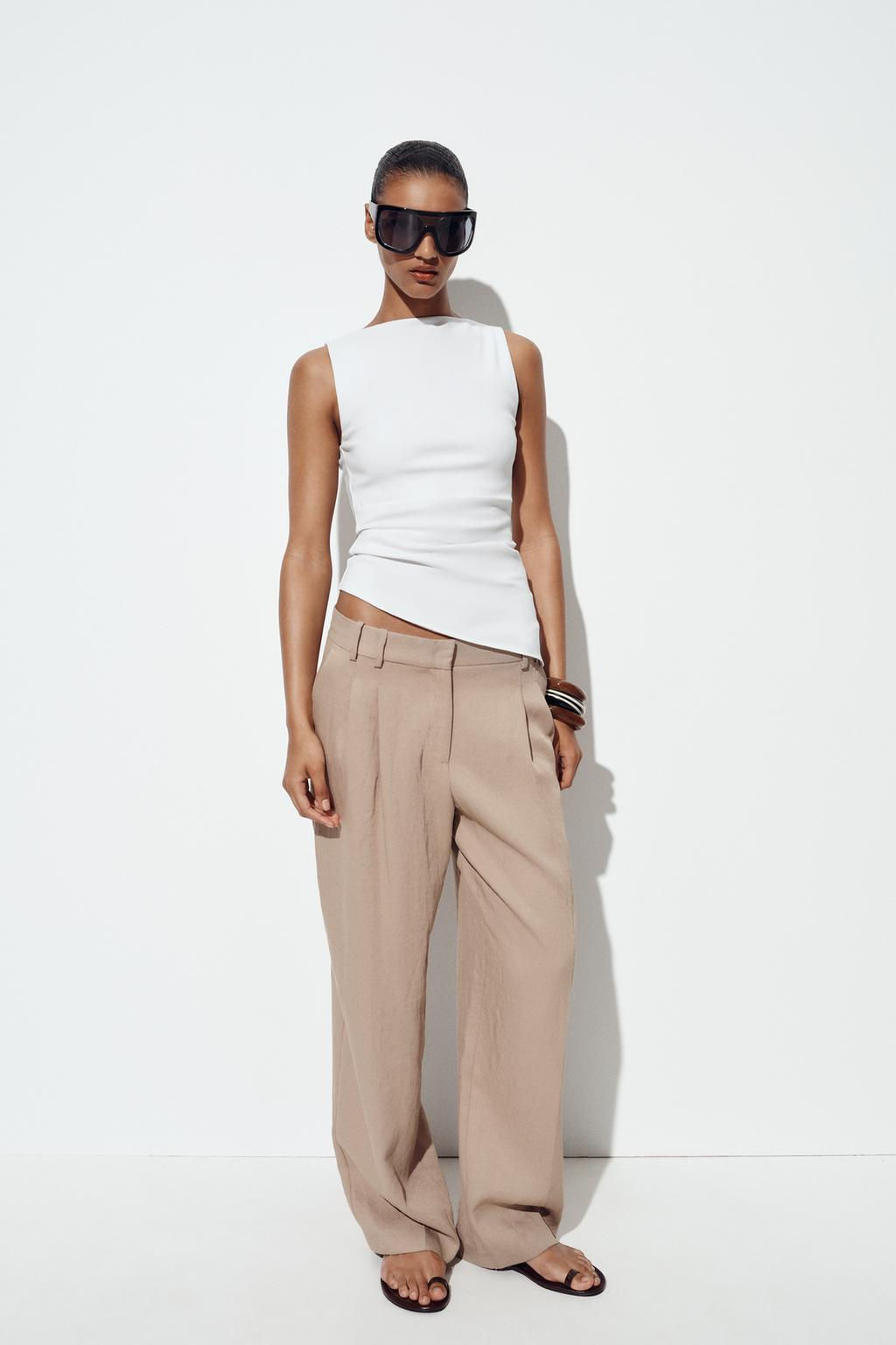 ASYMMETRIC DRAPED T-SHIRT - Zara фото 33