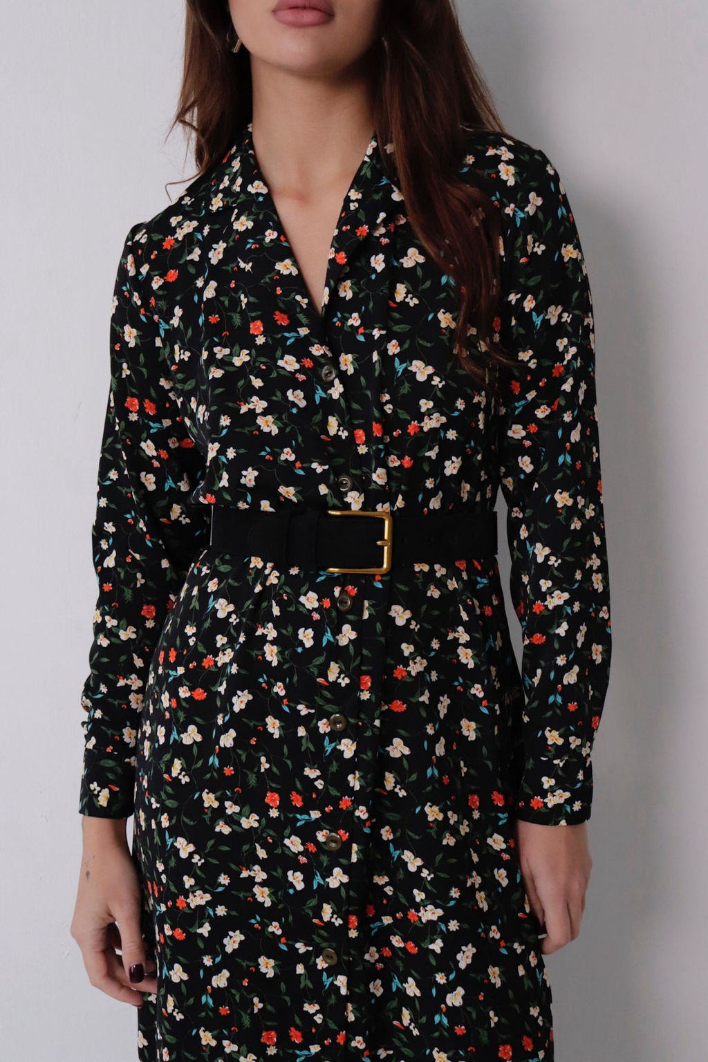 Платье-рубашка с английским воротником принт - Martichelli фото 215
