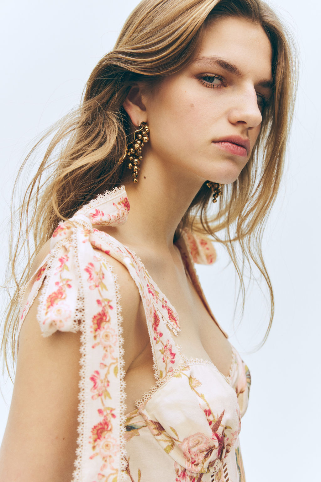 Vestido en mezcla de lino con tirantes de lazo - H&m фото 4